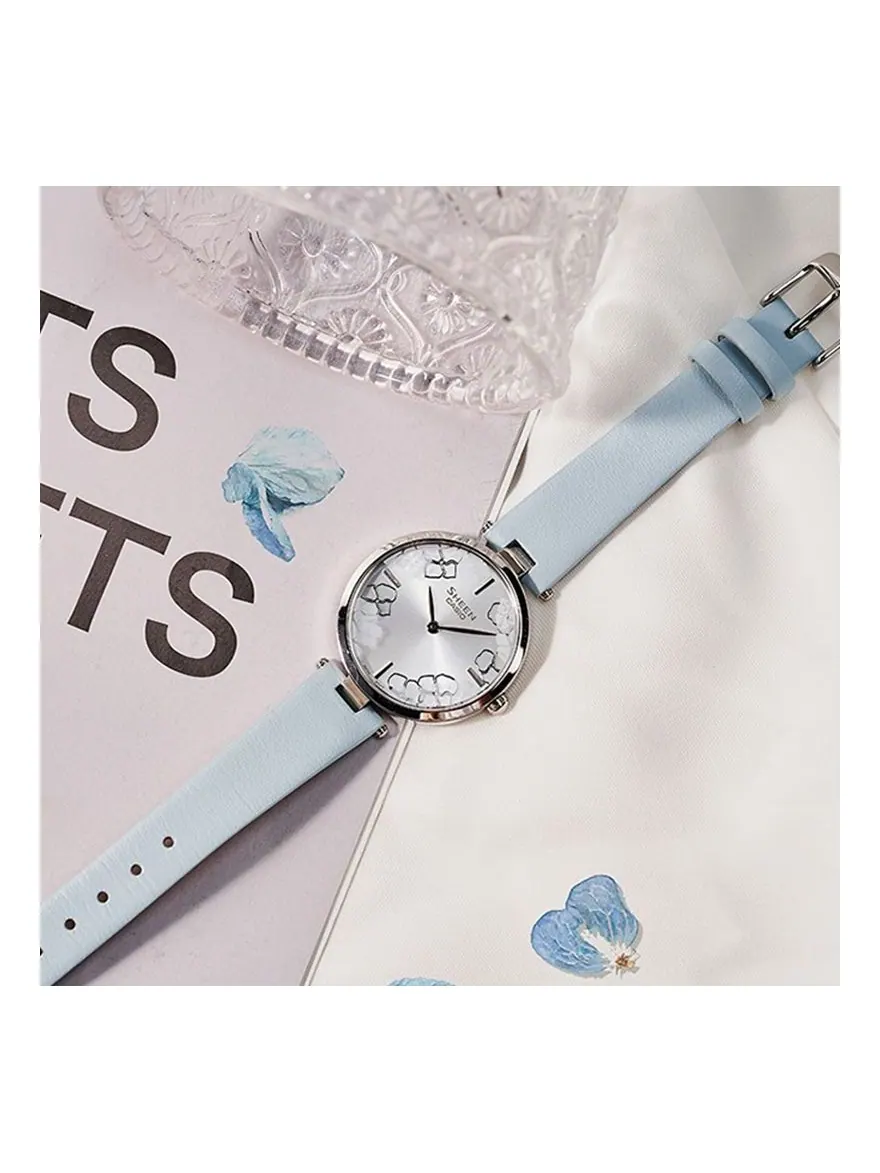Часы Casio Sheen Analog Watch 'Blue Silver' — изображение 1 из 2, оттенок розово-голубой