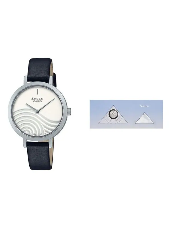 Часы Casio Sheen Analog Watch 'Black Silver' — изображение 1 из 4, оттенок черный