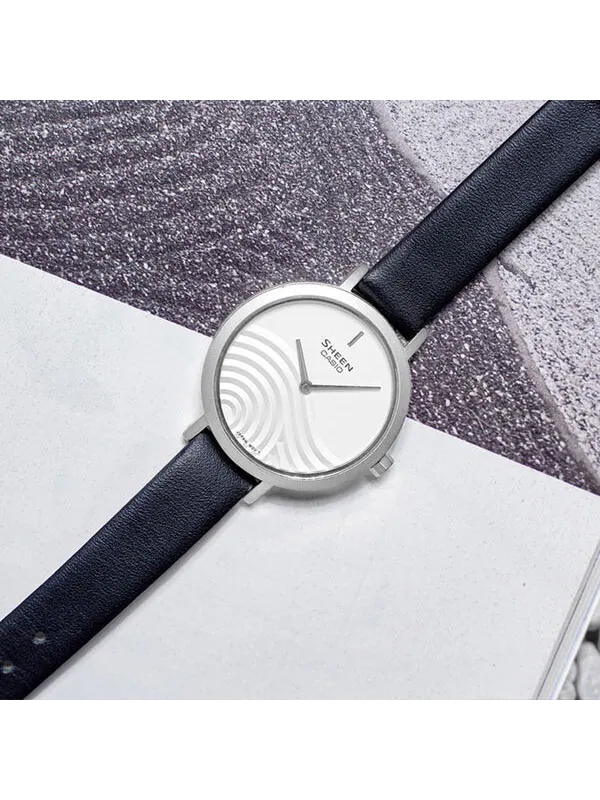 Часы Casio Sheen Analog Watch 'Black Silver' — изображение 3 из 4, оттенок черный