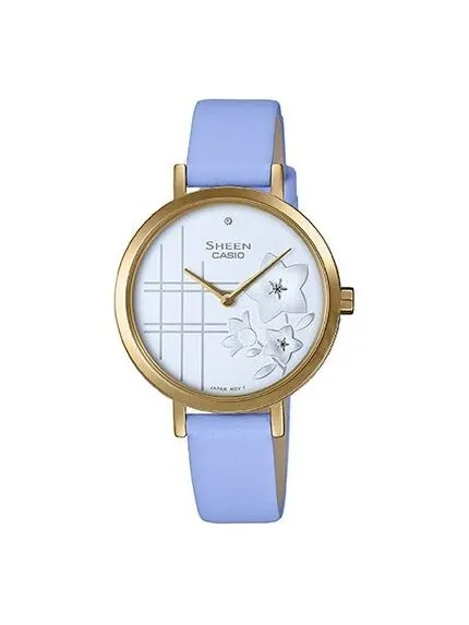 Часы Casio Sheen Minimalistic Analog Watch 'Crystal Light Blue White' — изображение 1 из 4, оттенок светлый синий