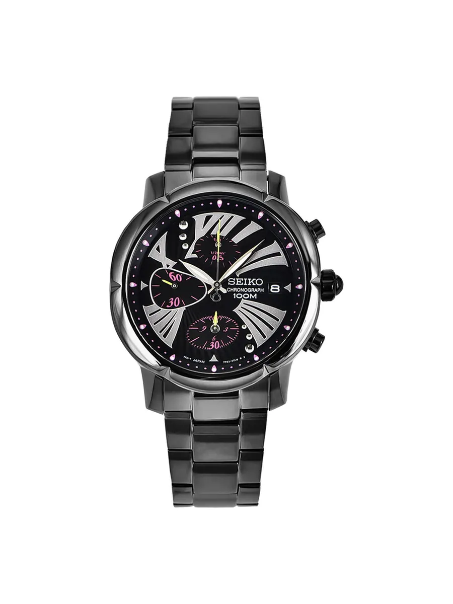Часы SEIKO Multifunction quartz Watch — изображение 1 из 1, оттенок черный