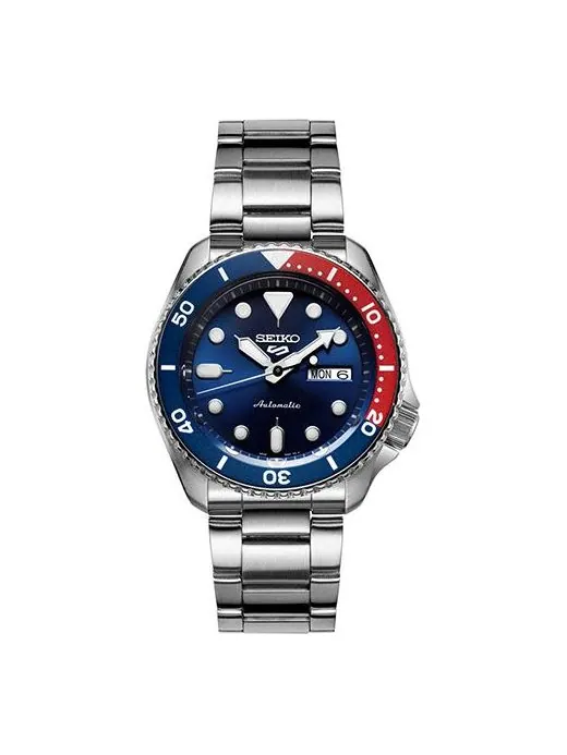 Часы Men's SEIKO No. 5 Sports Mechanical Watch Red Blue — изображение 1 из 5, оттенок красный