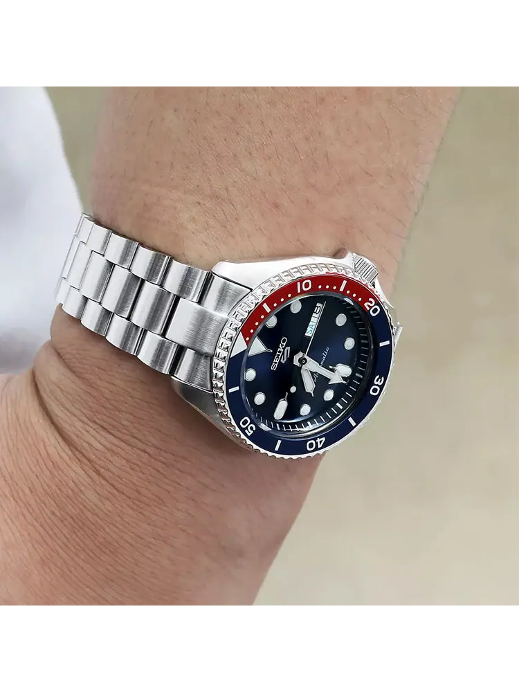 Часы Men's SEIKO No. 5 Sports Mechanical Watch Red Blue — изображение 5 из 5, оттенок красный