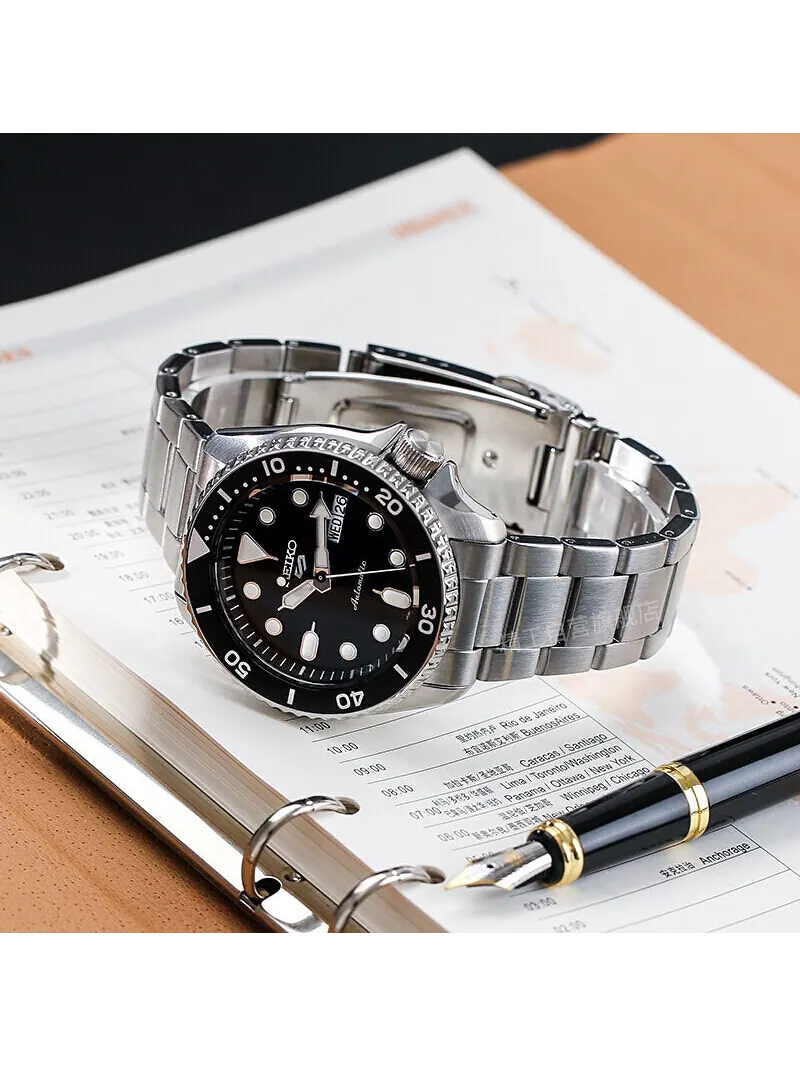 Часы SEIKO Male seiko5 Japan / South Korea Fashion — изображение 4 из 7, оттенок черный