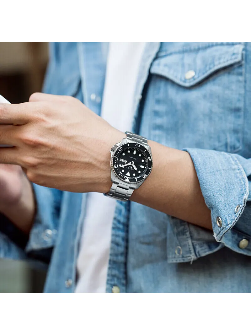Часы SEIKO Male seiko5 Japan / South Korea Fashion — изображение 5 из 7, оттенок черный