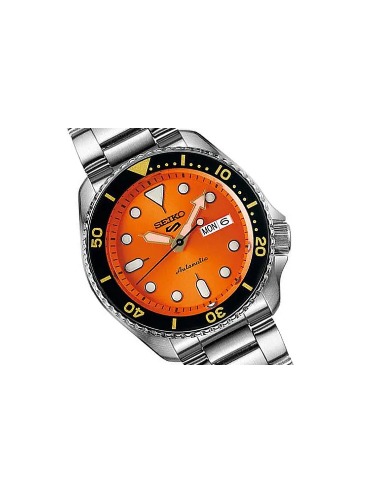Часы SEIKO No. 5 Japan Mechanical Sports 'Orange Silver' — изображение 5 из 5