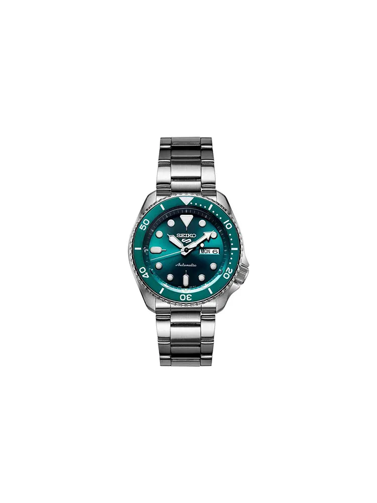 Часы Seiko 5 Sports, арт. SRPD61K1 — изображение 1 из 10, оттенок серебристый/зеленый