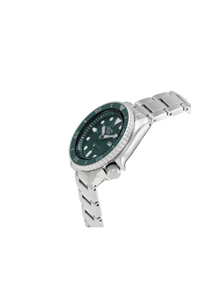 Часы Seiko 5 Sports, арт. SRPD61K1 — изображение 8 из 10, оттенок серебристый/зеленый