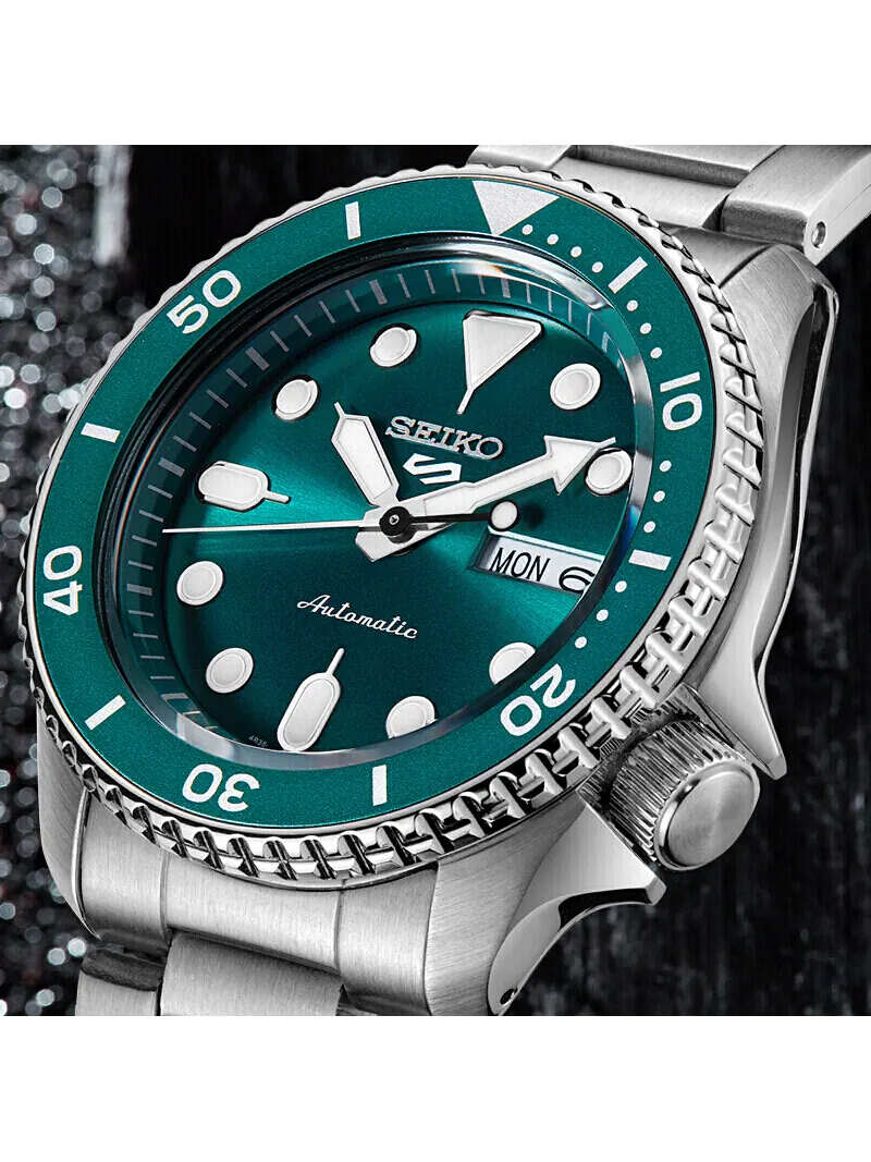 Часы Seiko 5 Sports, арт. SRPD61K1 — изображение 9 из 10, оттенок серебристый/зеленый