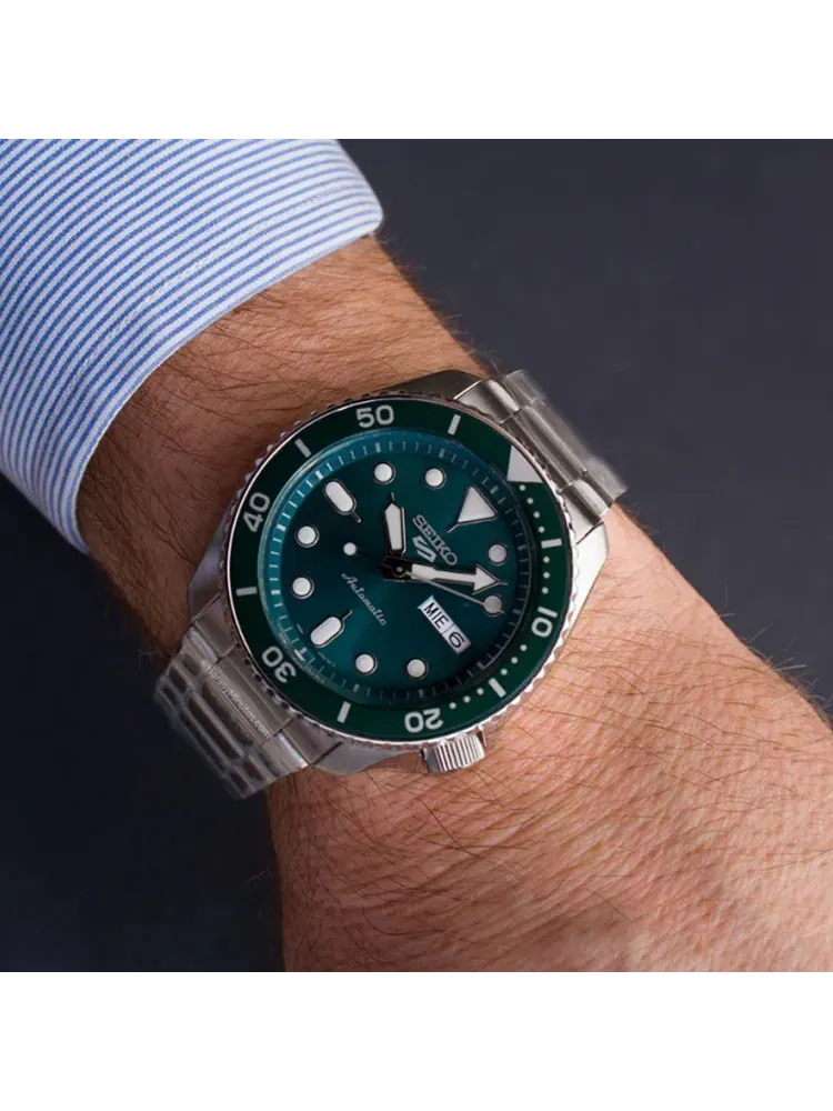 Часы Seiko 5 Sports, арт. SRPD61K1 — изображение 10 из 10, оттенок серебристый/зеленый