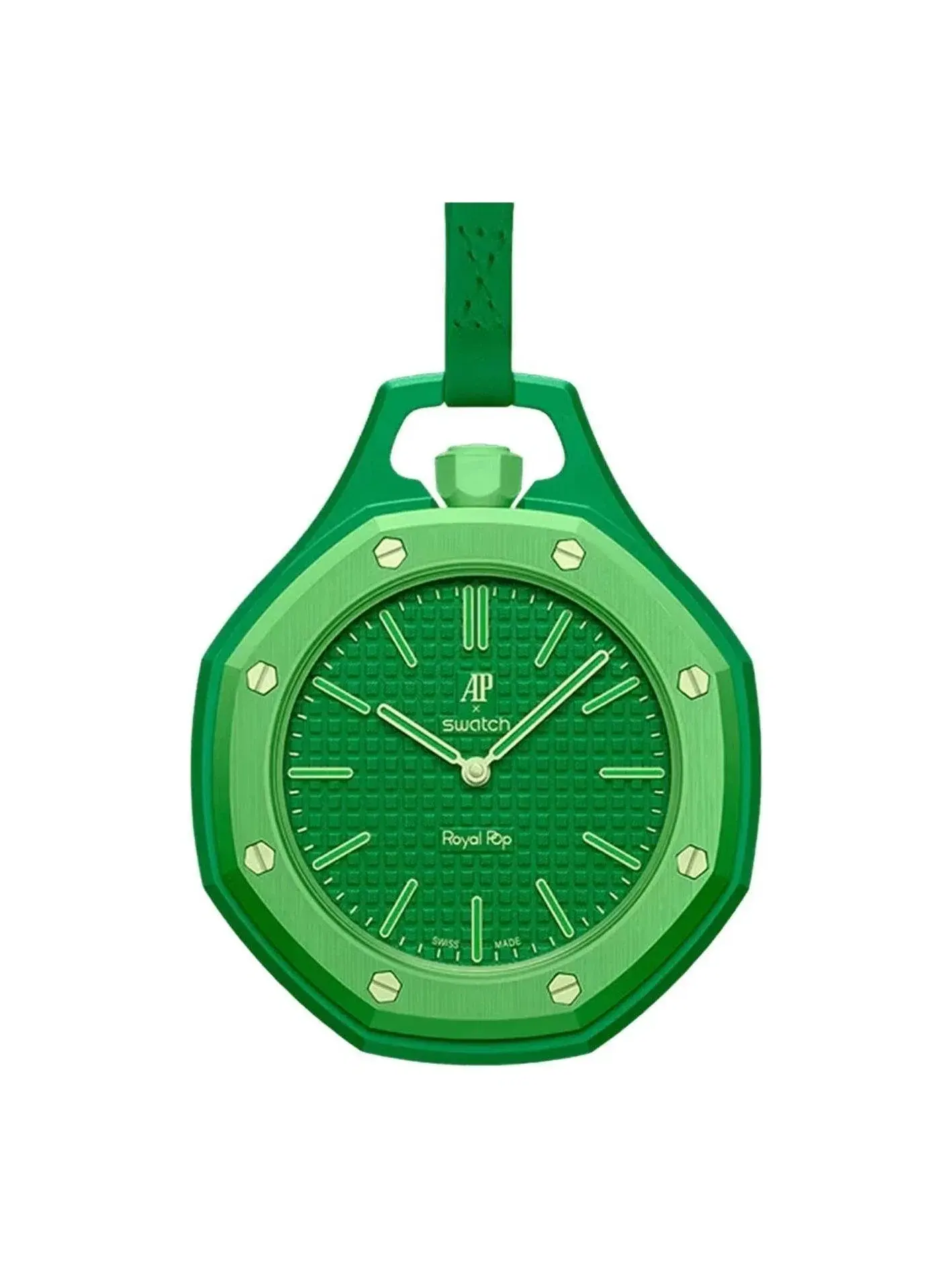 Мужские часы с биокерамическим корпусом Swatch X Audemars Piguet Bioceramic Royal Pop 'Green Eight' — изображение 1 из 3