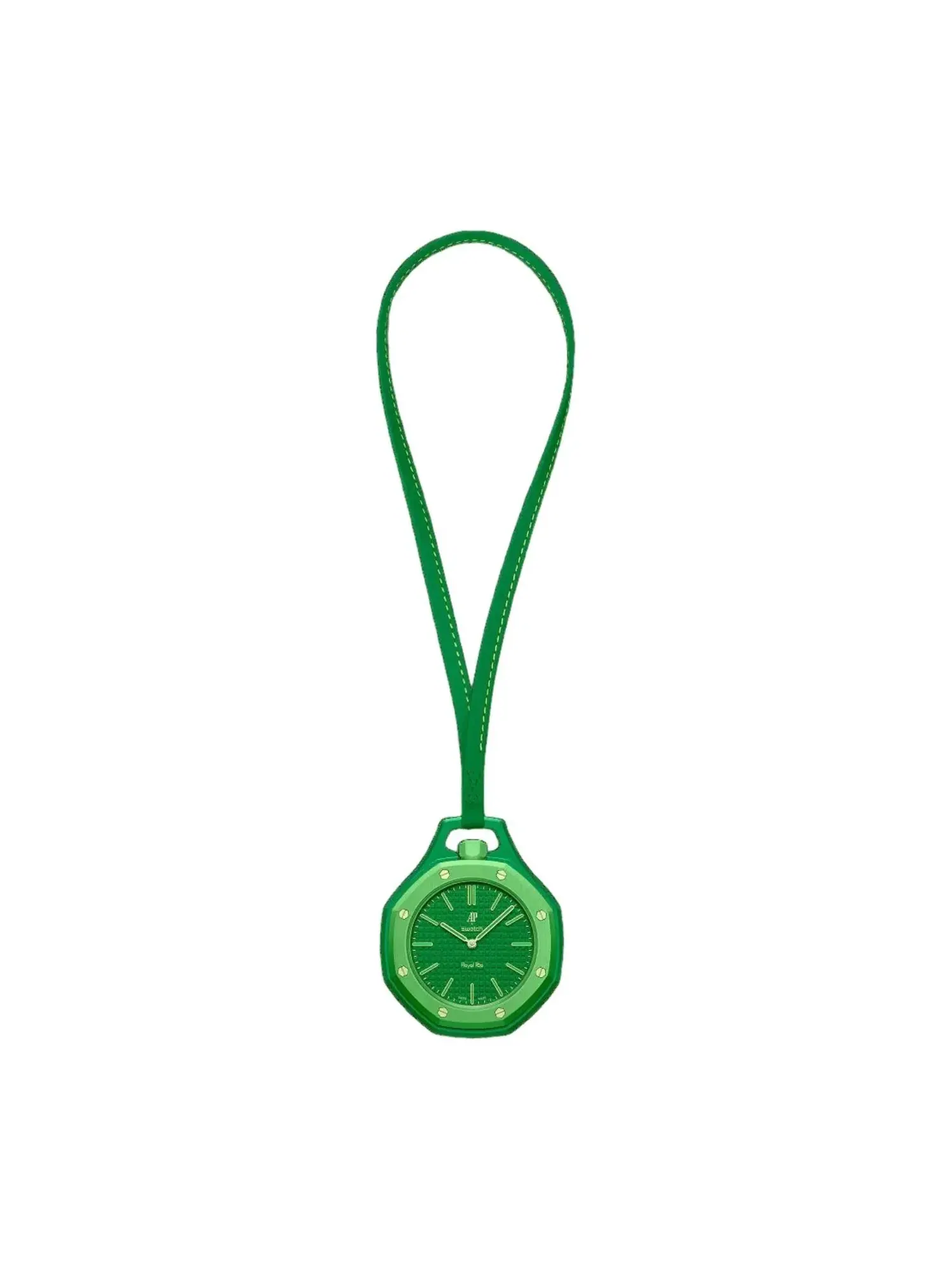 Мужские часы с биокерамическим корпусом Swatch X Audemars Piguet Bioceramic Royal Pop 'Green Eight' — изображение 2 из 3