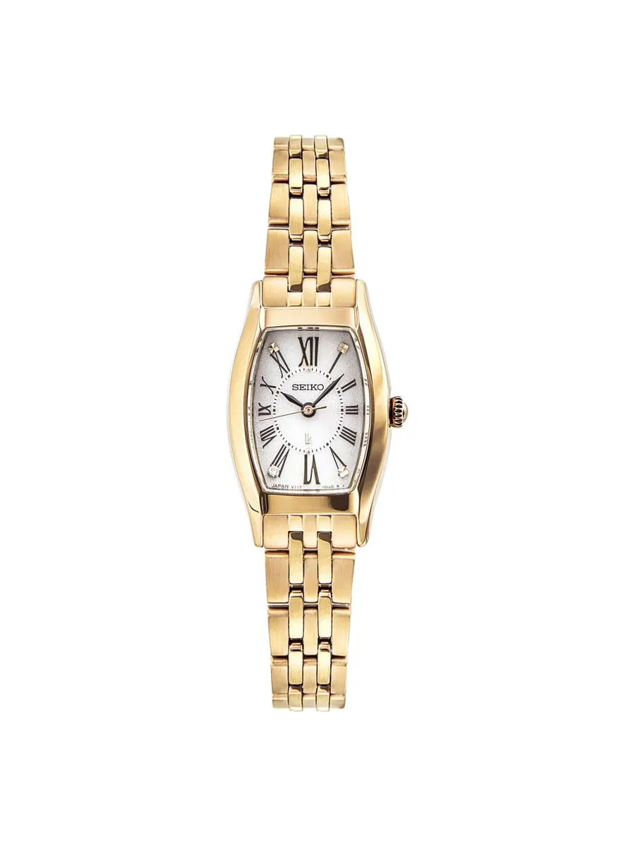 Часы SEIKO Lukia Blue Lens 100 waterproof Solar Energy quartz Watch — изображение 1 из 4, оттенок золото