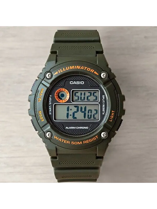 Часы CASIO Waterproof Sports Dark Green Digital — изображение 2 из 4, оттенок темный зеленый