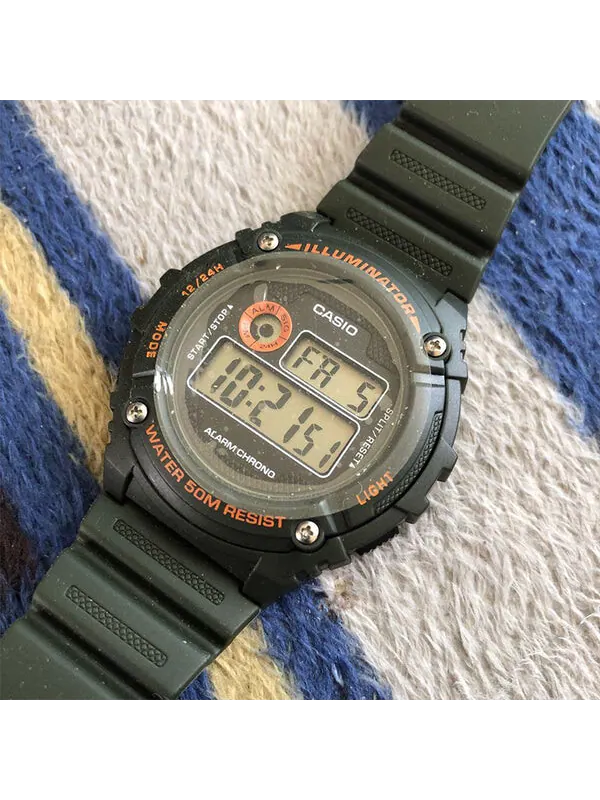 Часы CASIO Waterproof Sports Dark Green Digital — изображение 3 из 4, оттенок темный зеленый