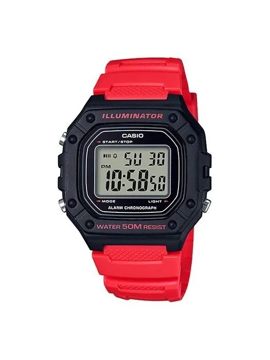 Часы CASIO G Shock Quartz Sports Waterproof Mens BlackRed Digital — изображение 1 из 4, оттенок черный