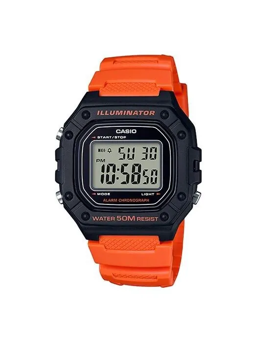 Часы CASIO G Shock Quartz Sports Waterproof Mens OrangeBlack Digital — изображение 1 из 4, оттенок оранжевый черный