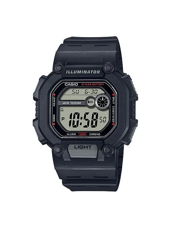 Часы CASIO Sports Waterproof Mens Black Digital — изображение 1 из 4, оттенок черный