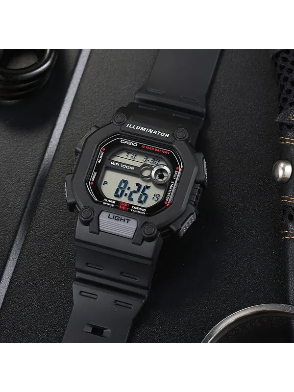Часы CASIO Sports Waterproof Mens Black Digital — изображение 4 из 4, оттенок черный