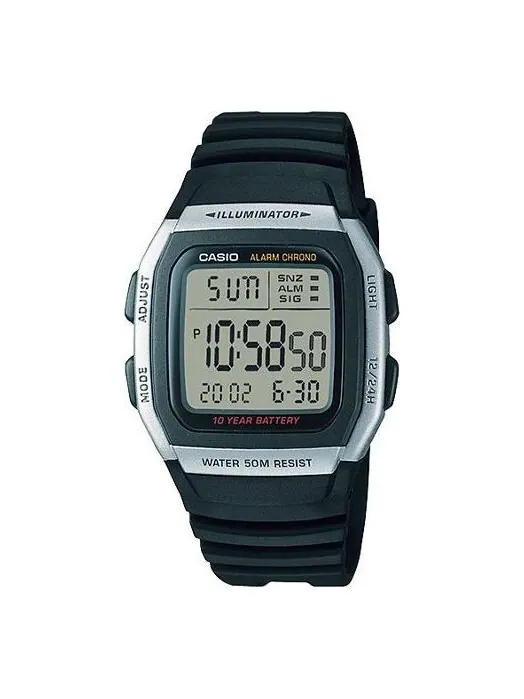 Часы CASIO Waterproof Quartz Sports Analog Mens Silver Digital — изображение 1 из 3, оттенок серебряный