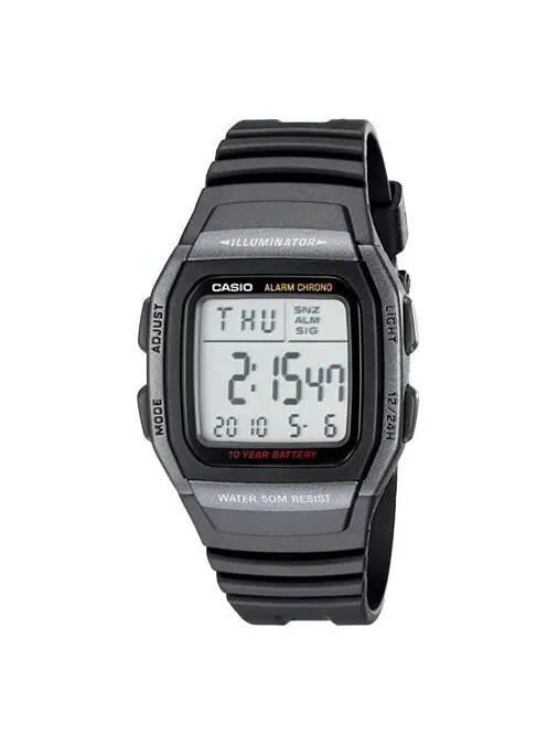 Часы CASIO Quartz Waterproof Mens Black Digital — изображение 1 из 4, оттенок черный