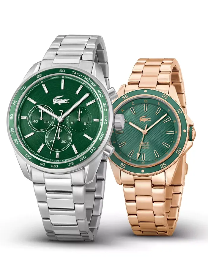 Мужские часы Boston Chronograph со стальным браслетом серебристого цвета, 42 мм Lacoste — изображение 6 из 8