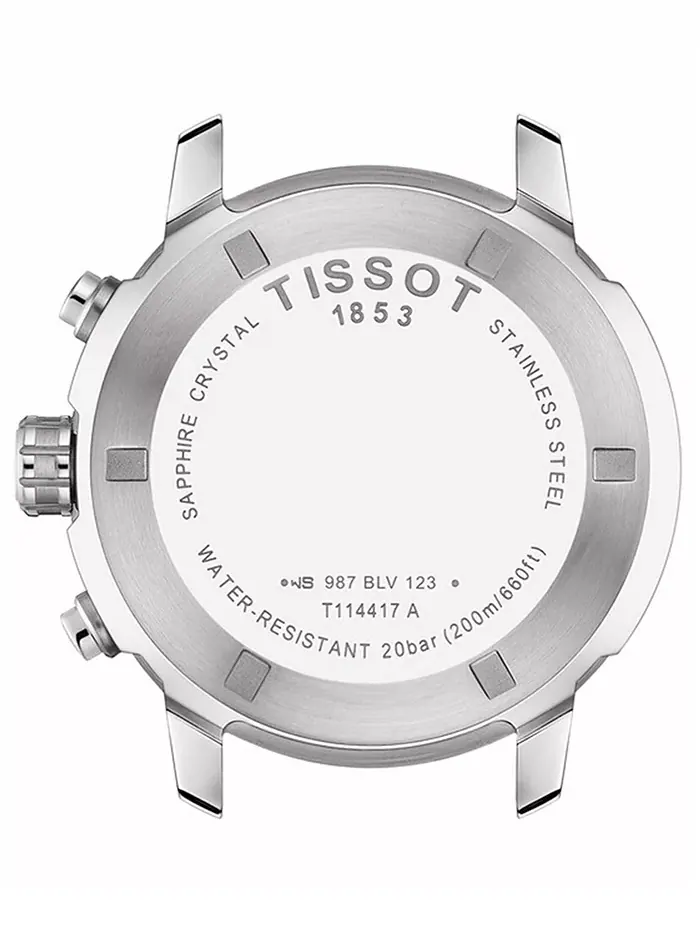 Мужские швейцарские часы-хронограф PRC 200 со стальным браслетом, 43 мм Tissot — изображение 3 из 4