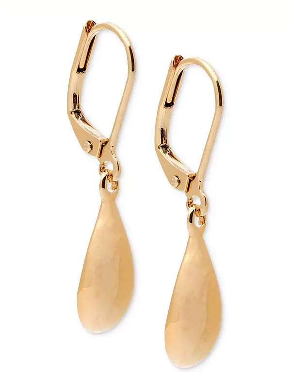Серьги-Капли из кованого металла 14 карат Lauren Ralph Lauren — изображение 1 из 2, оттенок золото