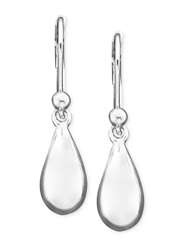Серьги-Капли из кованого металла 14 карат Lauren Ralph Lauren — изображение 1 из 2, оттенок серебряный