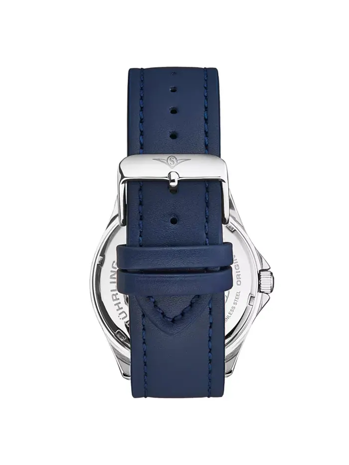 Мужские часы Aviator Blue Leather с круглым циферблатом 51 мм — изображение 2 из 2, оттенок синий
