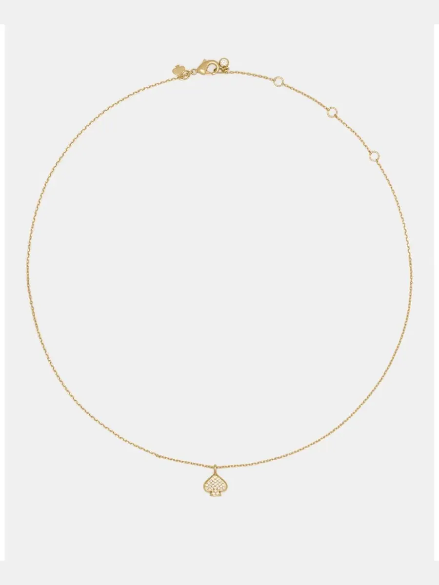 Миниатюрный кулон-подвеска с кубическим цирконием Kate Spade New York — изображение 1 из 3, оттенок бежевый