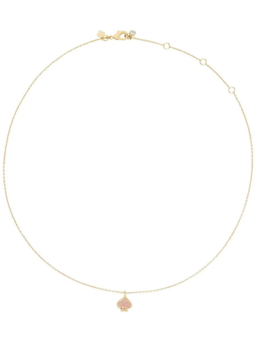 Миниатюрный кулон-подвеска с кубическим цирконием Kate Spade New York — изображение 2 из 4, оттенок золотистый/розовый