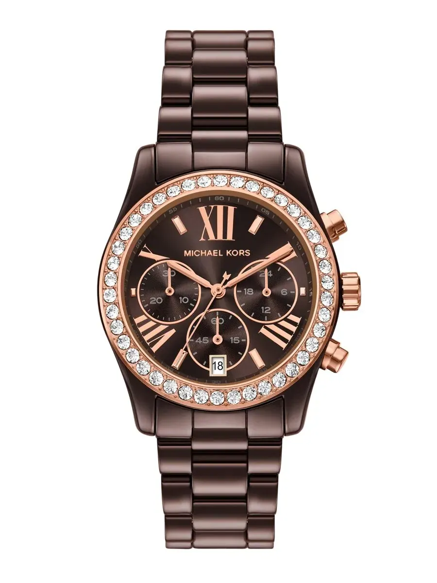 Женские часы Lexington Chronograph с керамическим корпусом и браслетом, 38 мм Michael Kors — изображение 1 из 4