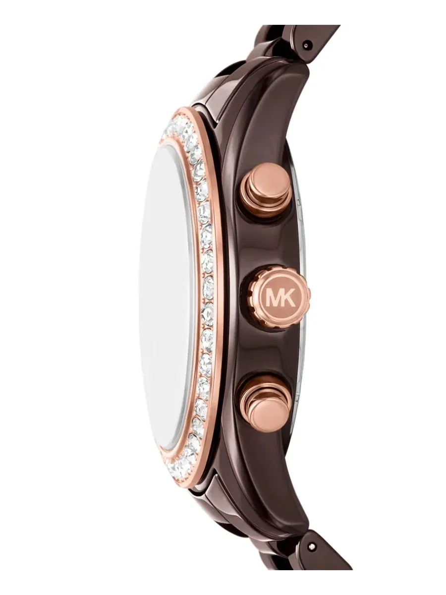 Женские часы Lexington Chronograph с керамическим корпусом и браслетом, 38 мм Michael Kors — изображение 3 из 4