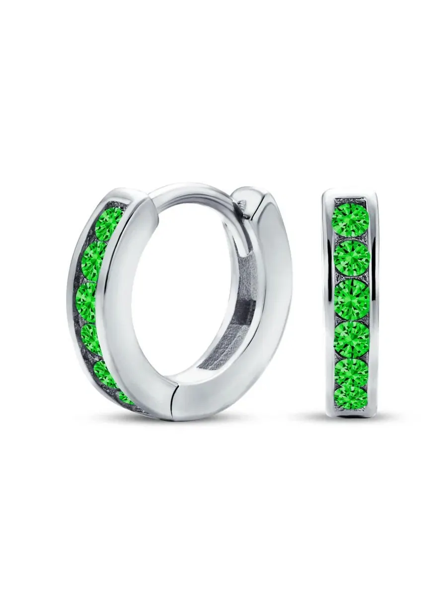Серьги-конго с фианитами Tiny CZ Channel Set Bling Jewelry