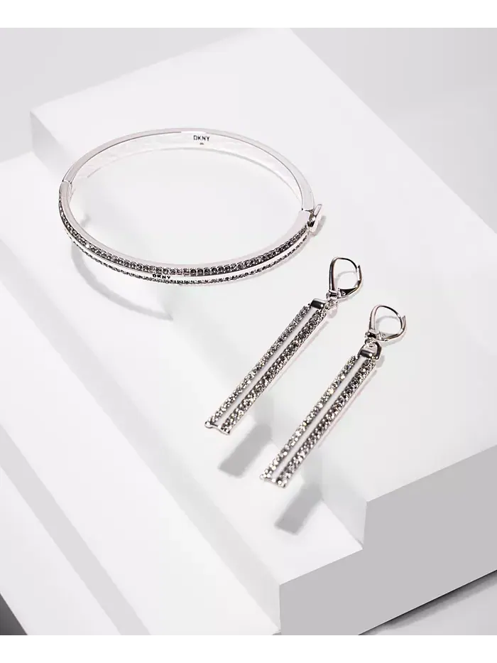 Браслет-браслет «Паве» DKNY — изображение 2 из 2, оттенок серебряный
