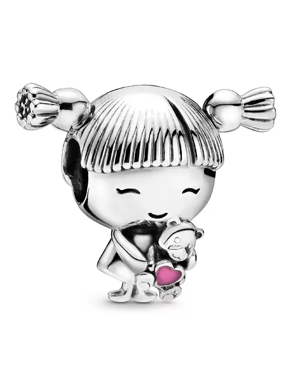 Серебряный брелок для девочки Pandora — изображение 1 из 4, оттенок розовый