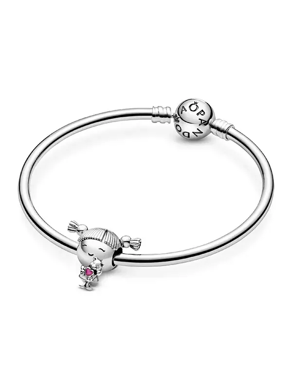Серебряный брелок для девочки Pandora — изображение 4 из 4, оттенок розовый