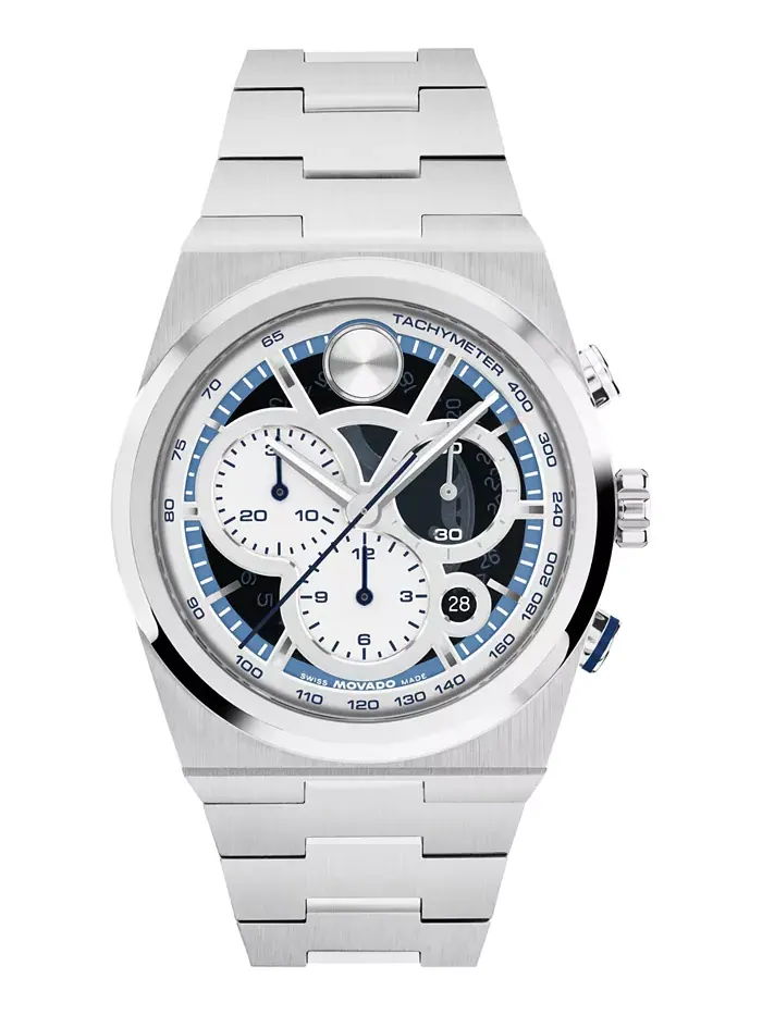 Мужские часы Bold Quest Swiss Quartz Chrono из нержавеющей стали, 40 мм Movado — изображение 1 из 3