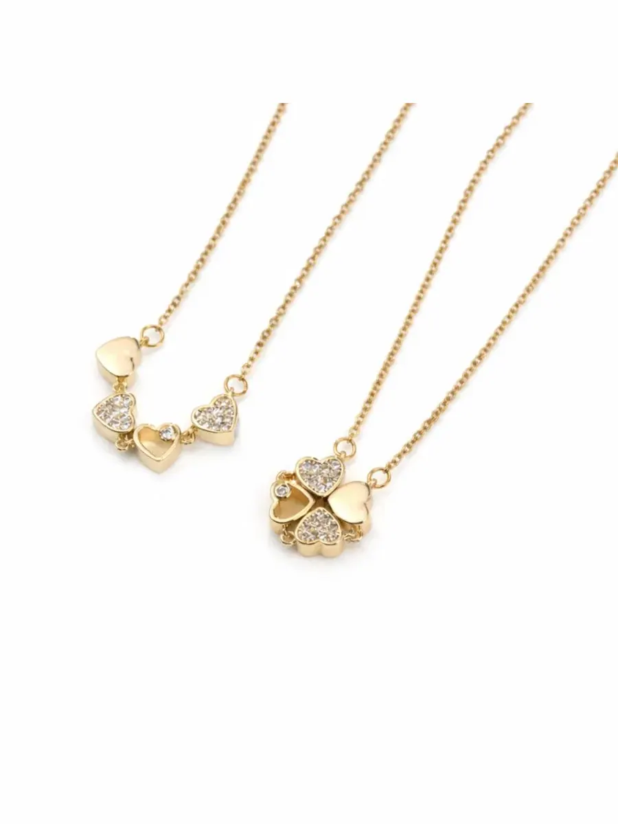 Кулон в виде клевера на цепочке Rebl Jewelry — изображение 4 из 4, оттенок золото
