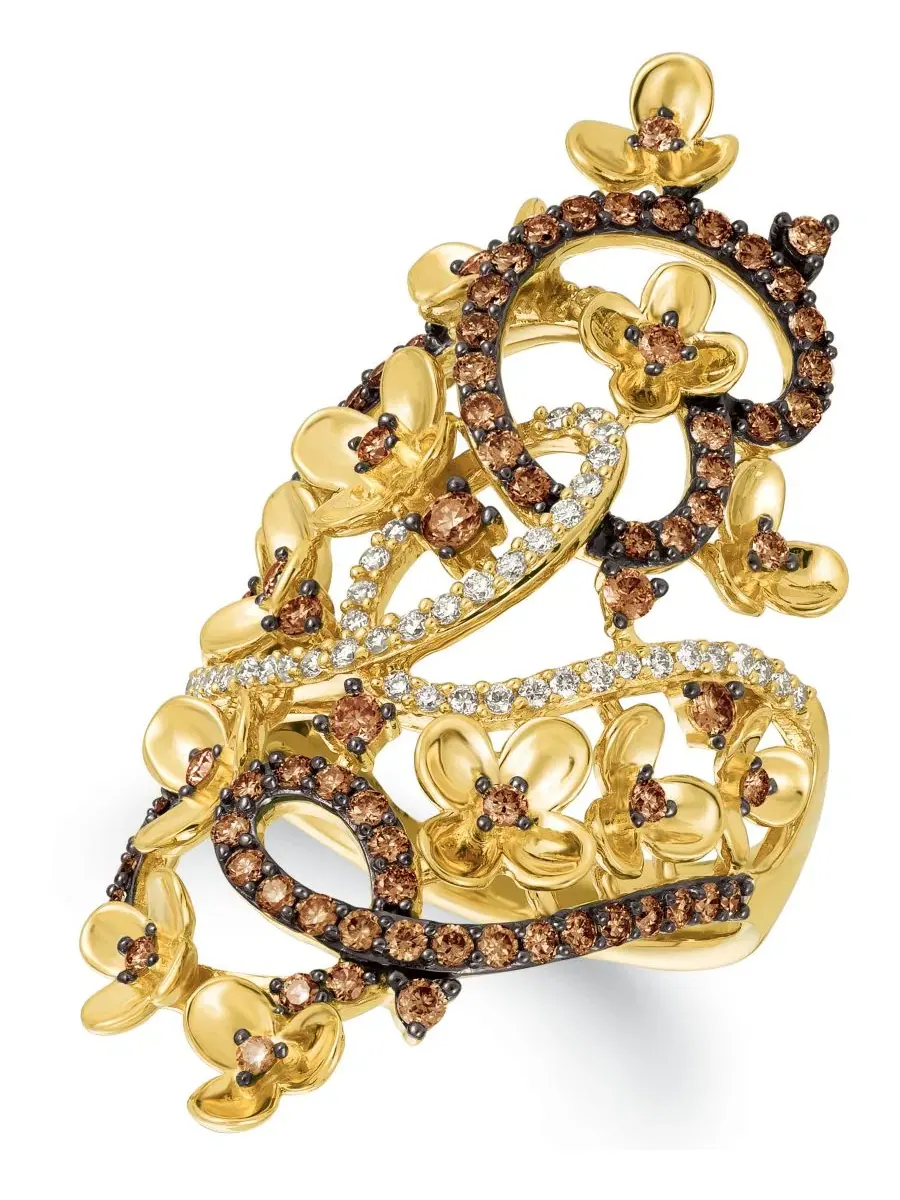Коллекция ювелирных украшений Crazy Collection Diamond Fancy Scroll Floral Le Vian, желтое золото — изображение 1 из 3