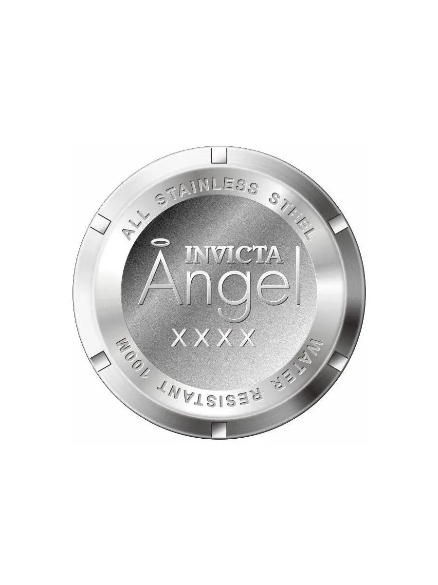 Женские кварцевые часы Angel 28443 с тремя стрелками и белым циферблатом Invicta — изображение 3 из 3, оттенок серебряный