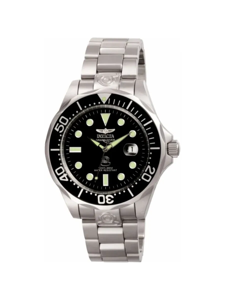 Наручные часы Invicta Pro Diver Automatic 47 мм, стальной корпус — изображение 1 из 3, оттенок черный