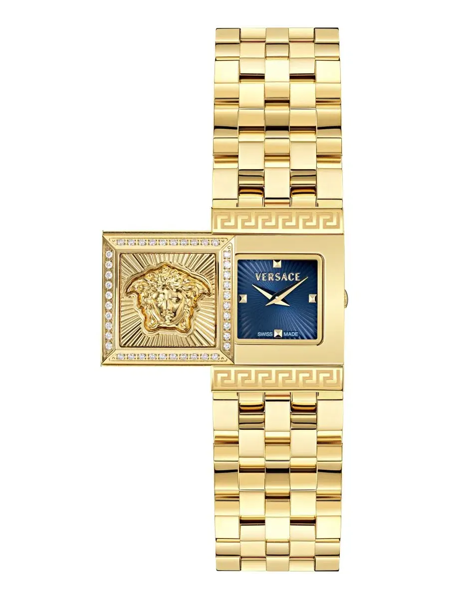Женские часы Reveal Precious с браслетом из стали с IP-покрытием желтого золота, 18x25 мм Versace — изображение 1 из 3