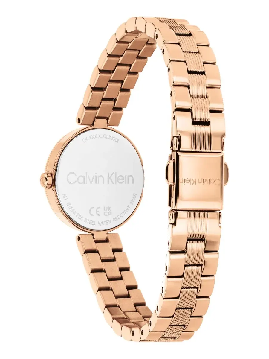 Женские часы Gleam с розово-золотистым корпусом из стали, 24 мм Calvin Klein — изображение 3 из 5, оттенок пудровый розовый