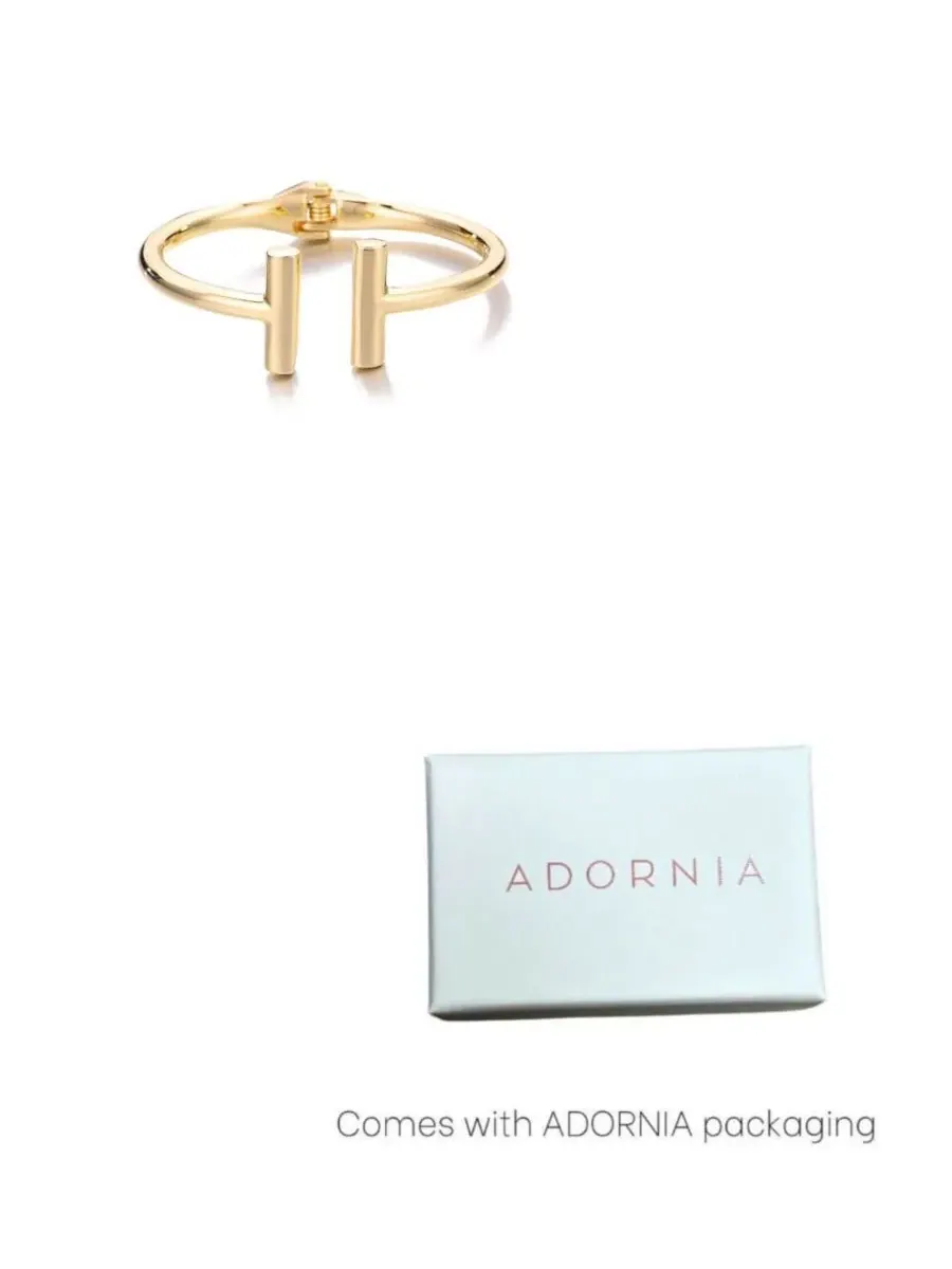 Манжета-браслет с двумя планками Gold ADORNIA — изображение 2 из 4, оттенок золото