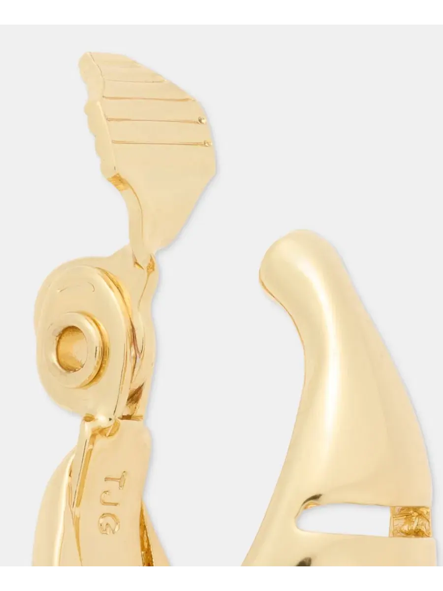 Серьги-кольца с ажурным дизайном Medium Openwork Clip-On Hoop Earrings Anne Klein — изображение 4 из 4, оттенок золото