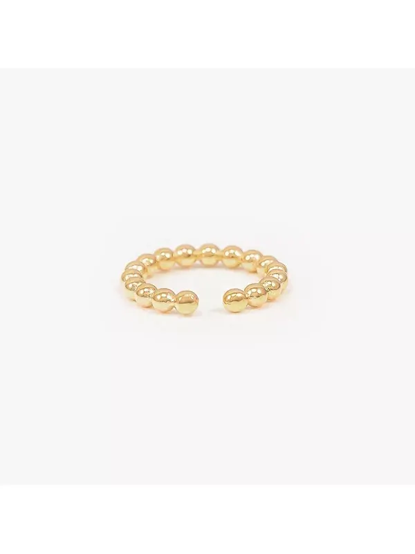 Открытое кольцо с шариковой цепочкой Brigitte Bearfruit Jewelry — изображение 2 из 3, оттенок золото