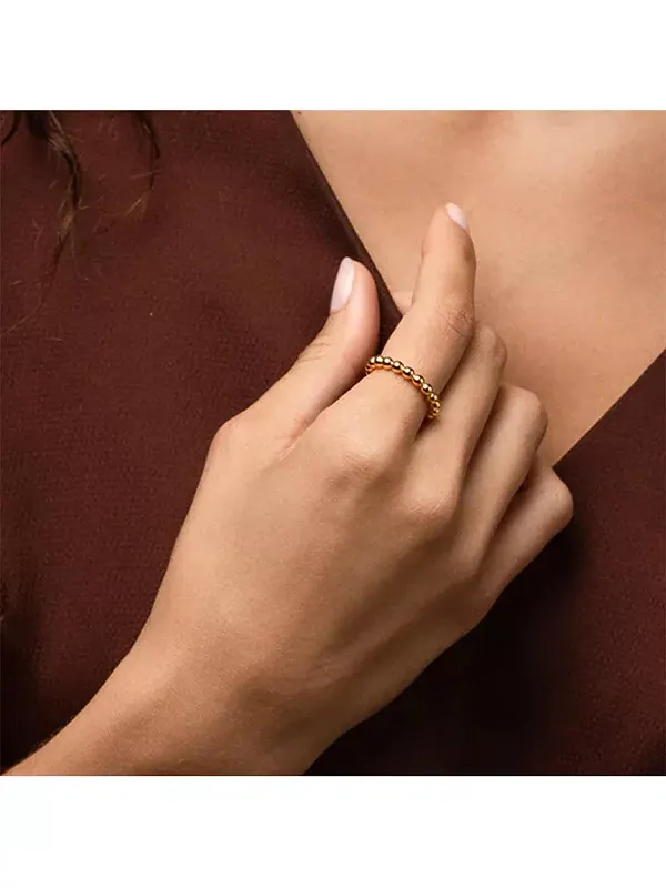 Открытое кольцо с шариковой цепочкой Brigitte Bearfruit Jewelry — изображение 3 из 3, оттенок золото