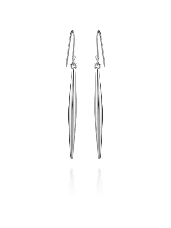 Серьги-Капли в форме копья серебристого тона Vince Camuto